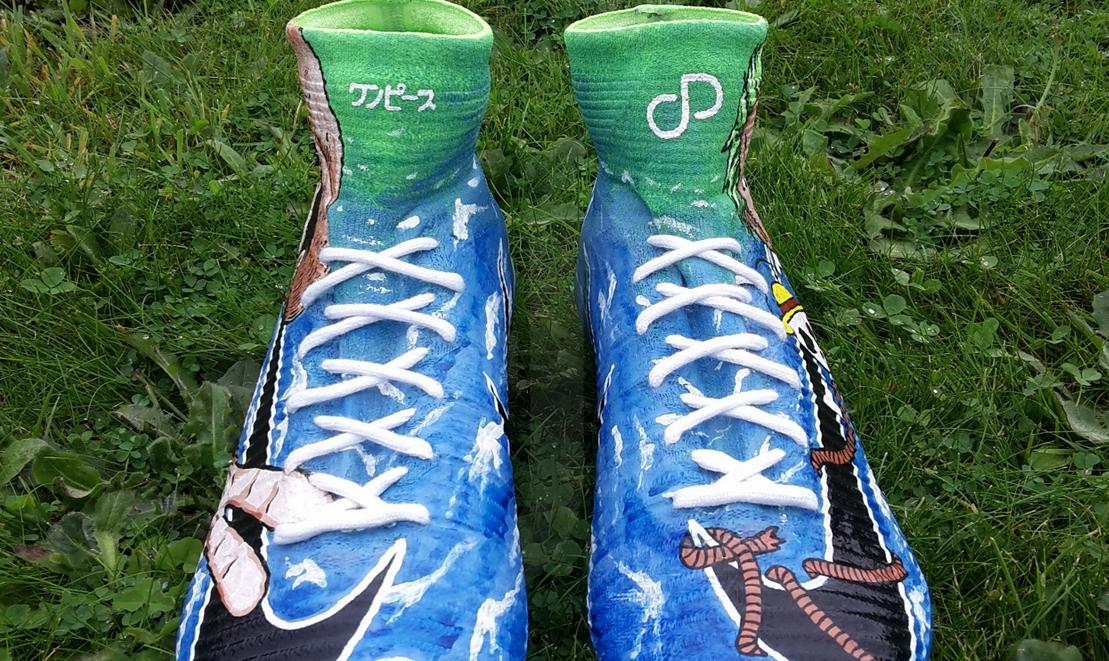 有创意的足球绘画,涂鸦球鞋足球