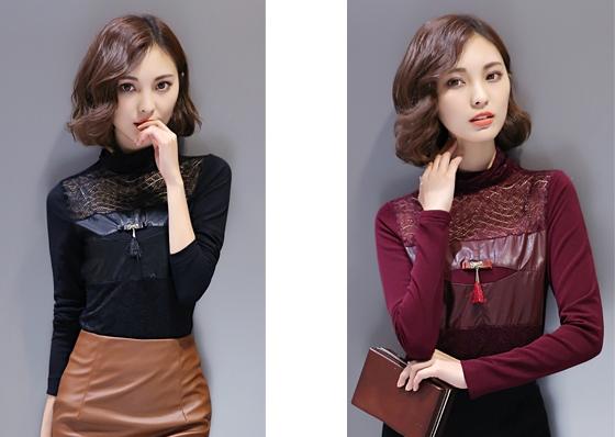 2015新款打底蕾丝长袖,今年最爆款加绒蕾丝打底