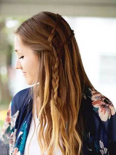 编发三股辫慢动作,编发最简单的三股