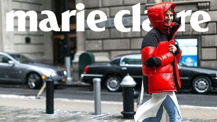 周冬雨古力娜扎同款穿搭,羽绒服凹造型