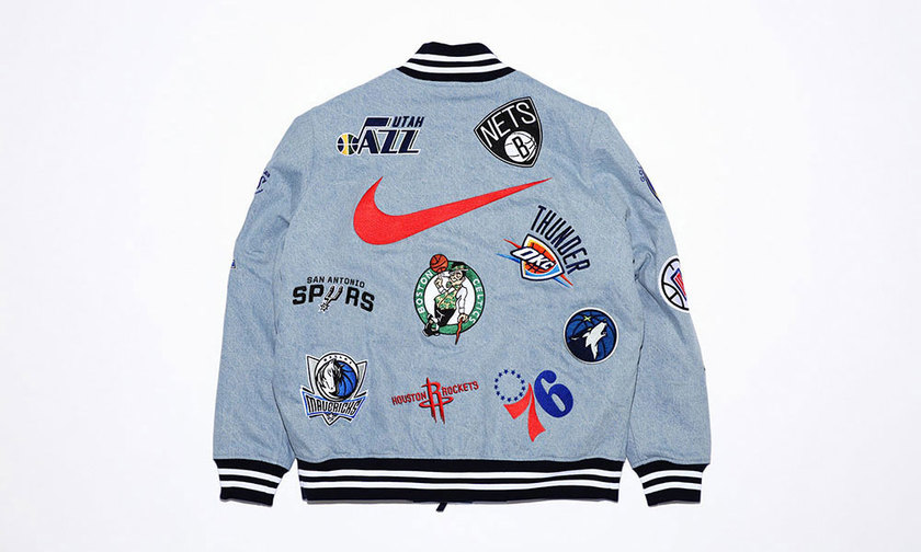 supreme耐克nba联名卫衣,supreme联名nikenba外套