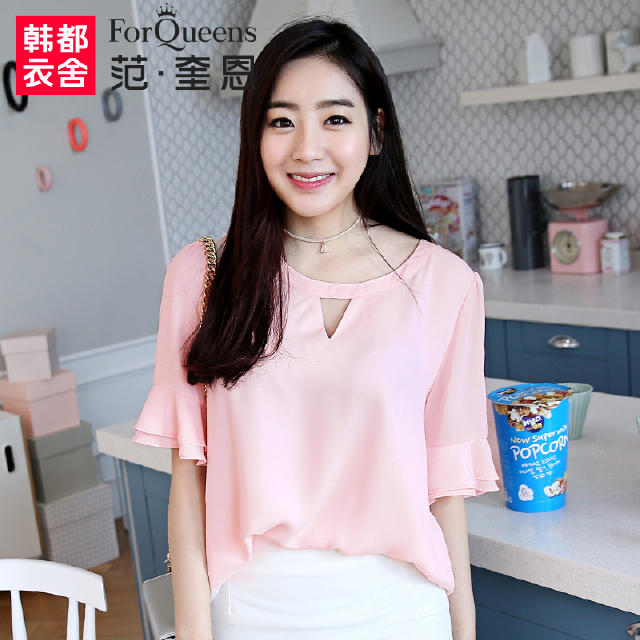 夏季雪纺衫很多却被它深深吸引,雪纺衫上衣女时尚清凉