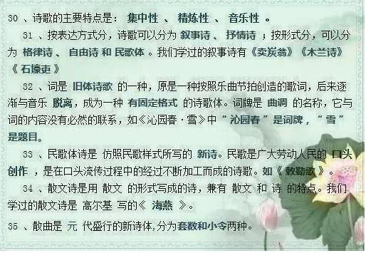 这份资料包含了初中语文所有知识点，收藏起来用来吧