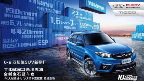 中国suv市场趋势,奇瑞瑞虎3官方公布2024款