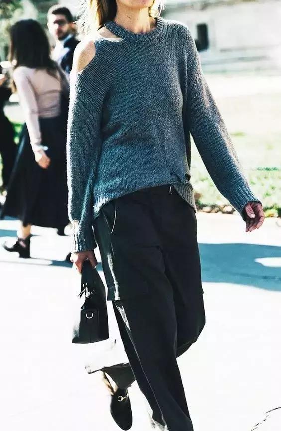显瘦秋季针织衫时髦,针织衫怎么穿出高街感