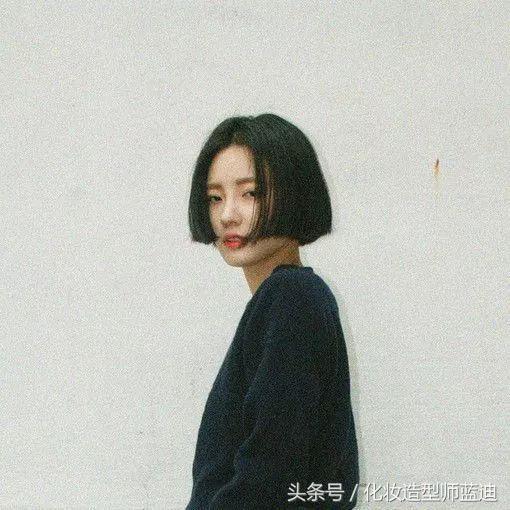 内扣美发造型短发,短发泡面头扎发发型