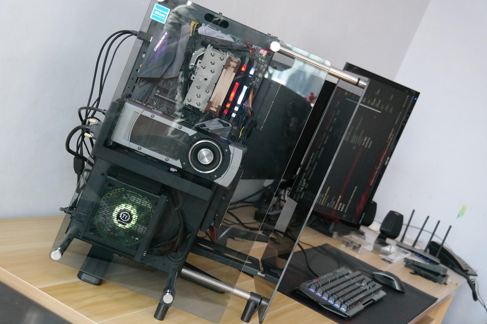 水冷散热电脑装机全过程,tt水冷装机