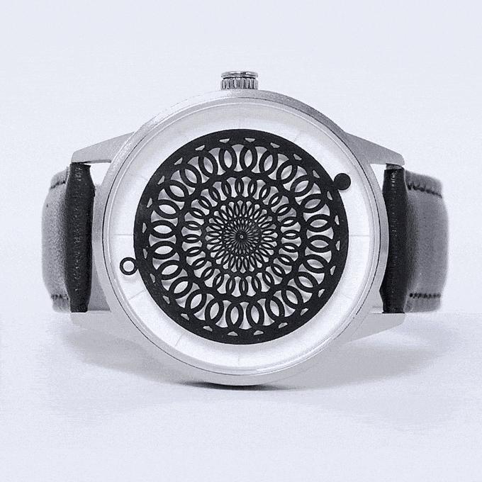 极简设计的思想与深度,流动的时间钟表绘画