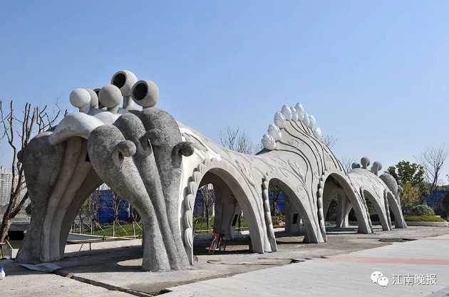 万达文化旅游城雏形渐现融入许多无锡元素，预计明年中旬开园