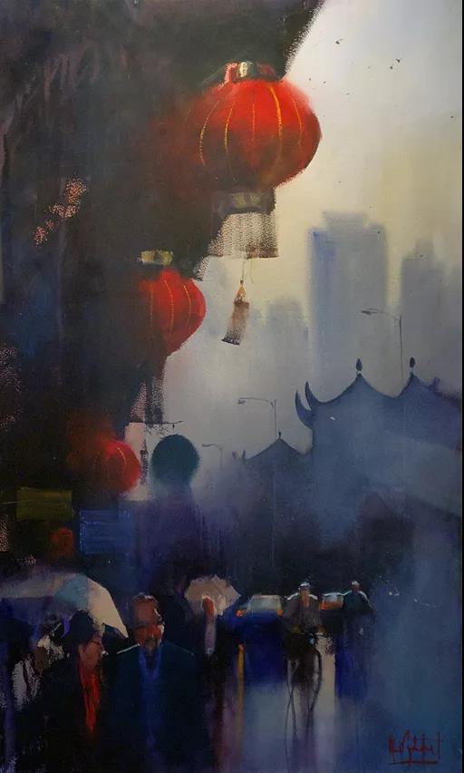 水彩大师阿尔瓦罗绘画作品,乌拉圭创意画家