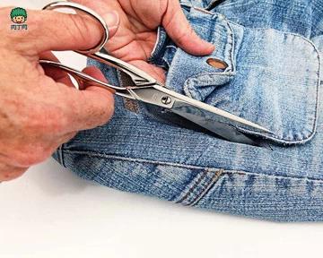 用旧牛仔裤做好看的挂墙收纳袋,旧牛仔裤改造车载收纳袋