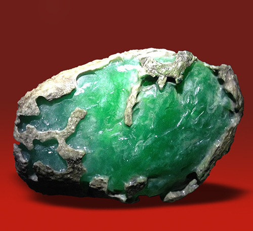 翡翠高货原石欣赏,高货帝王绿翡翠原石欣赏