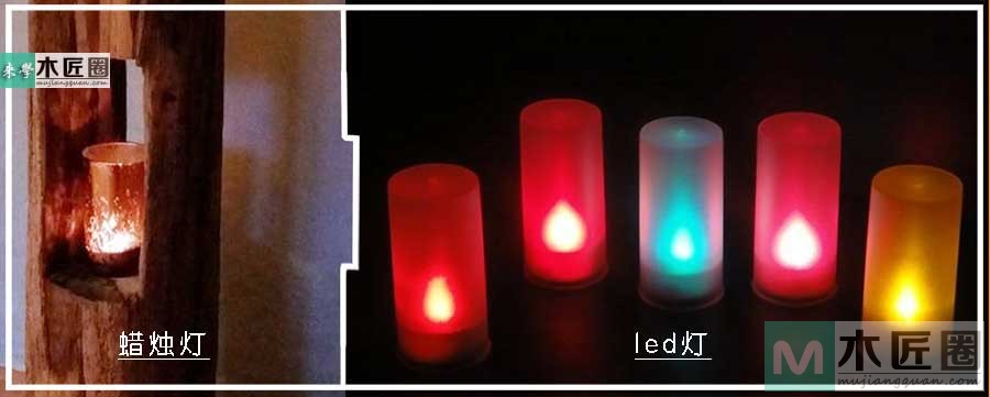 圆树桩小夜灯,树桩小夜灯