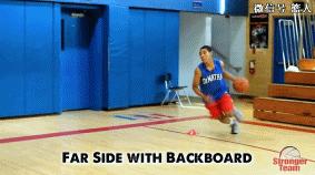 篮球传球投篮上篮组合练习小学生,击地传球上篮练习