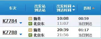 蓟县火车站列车,蓟县火车