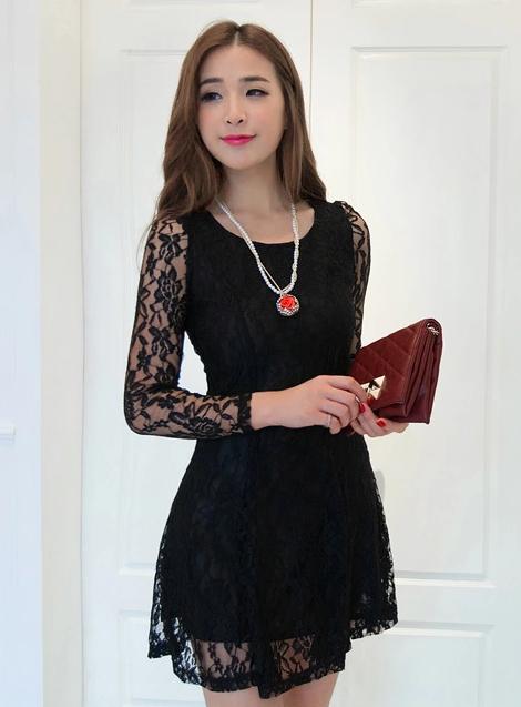 蕾丝打底裙的曼妙风情