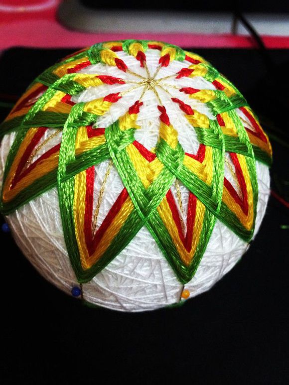 手鞠球多面体图案,手鞠球艺术