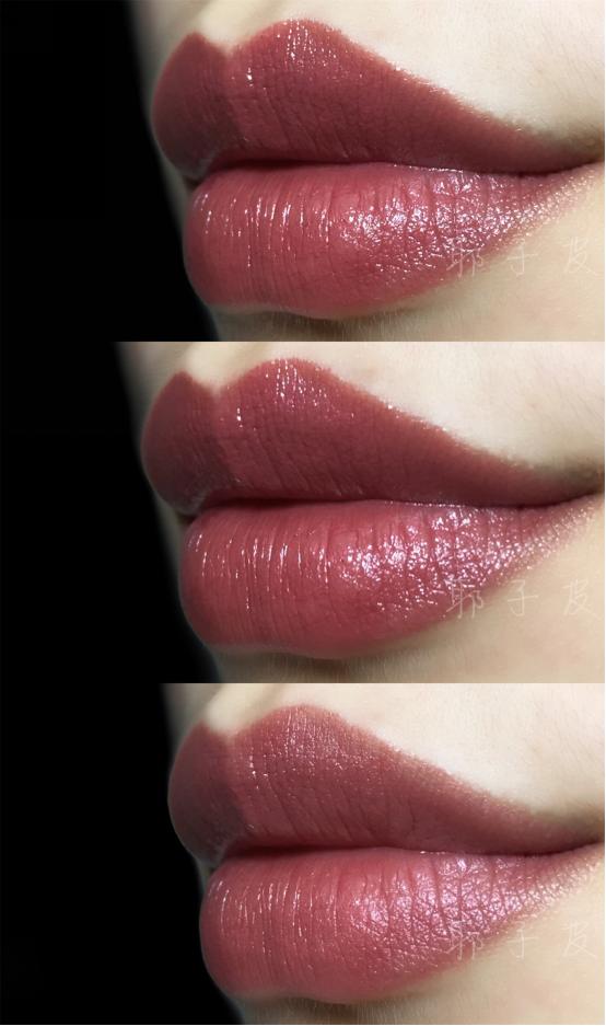 紫调豆沙色口红和红调豆沙色口红,巴黎欧莱雅161口红轻吻豆沙