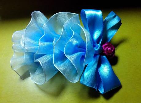 丝带蝴蝶结发卡视频教程,蝴蝶结发卡透明丝带手工制作