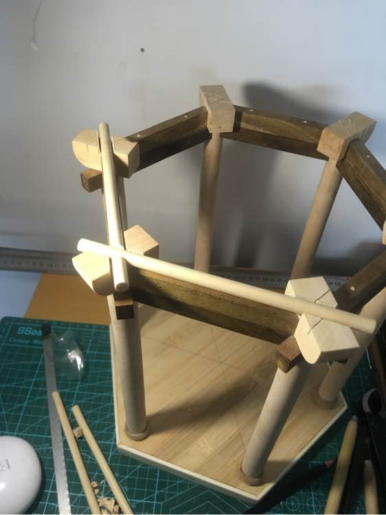 看了古建筑然后就自己动手制作一个亭子，快来学习哦