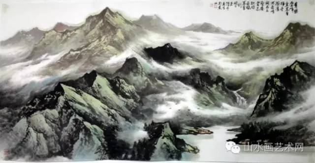 山水画怎么积墨,山水画大展宏图