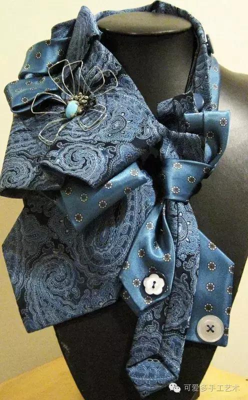 旧领带变身戒指收纳台,旧领带变废为宝