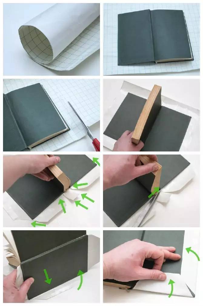 包书皮教程手工,透明膜包书皮的步骤图解