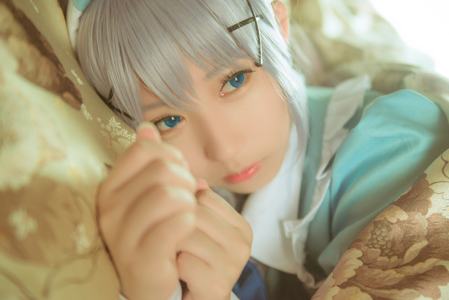 香风智乃cos假发造型过程,香风智乃cos正片户外