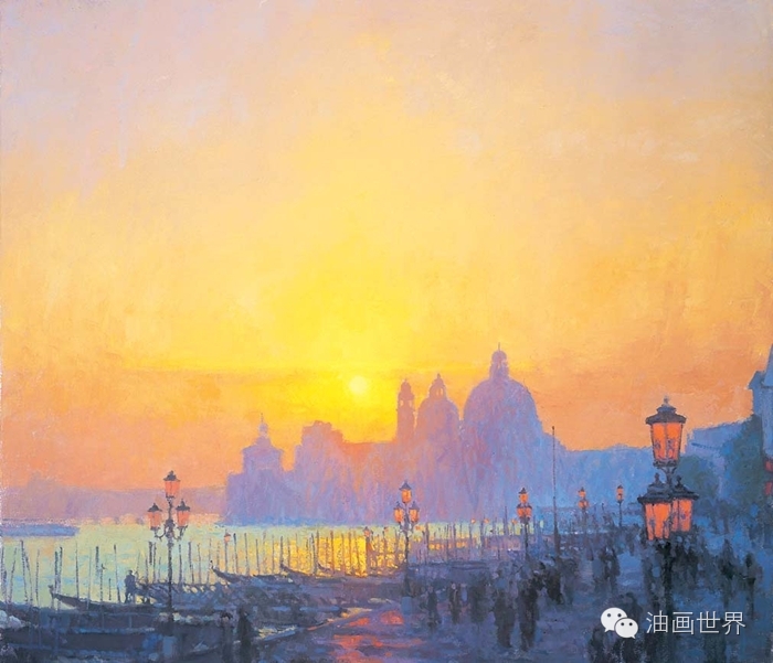 禅意山水意境油画,浓郁诗意的风景油画