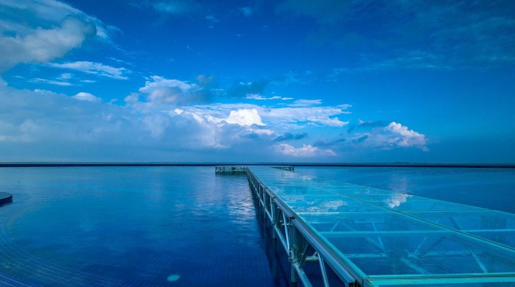 启东海上威尼斯黄金海滩,启东海上威尼斯碧海银沙无边泳池