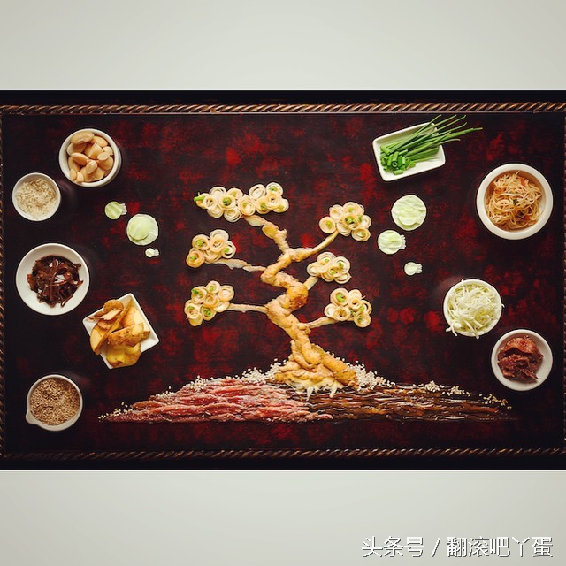 用米粒做图案,女孩用风景图做头像