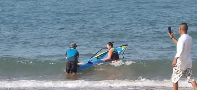 西秀海滩是海口唯一的帆船基地,海口西海岸海滩公园