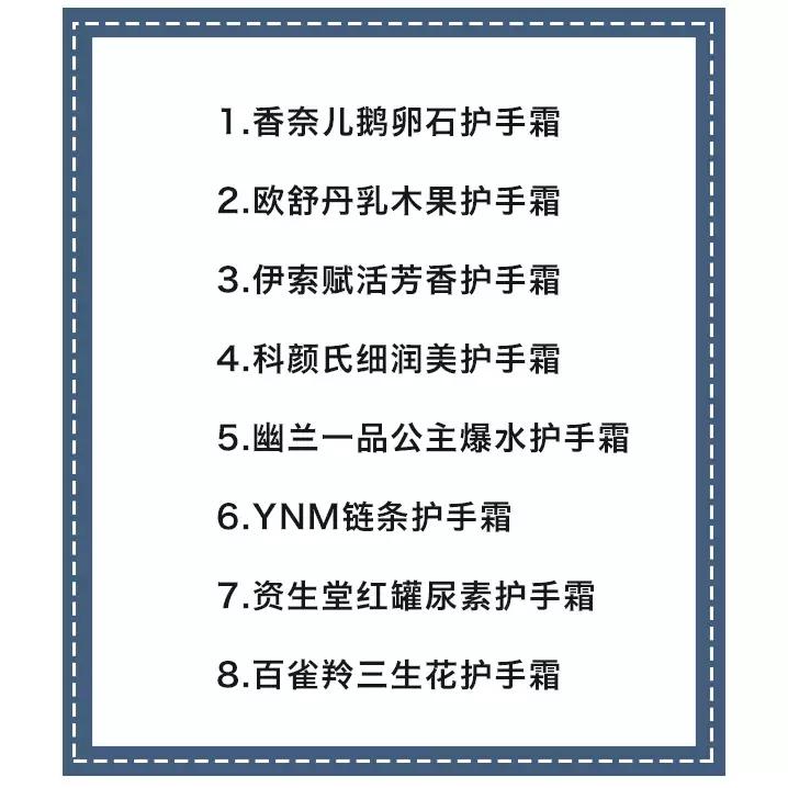 最好用的10款护手霜排名,护手霜热门