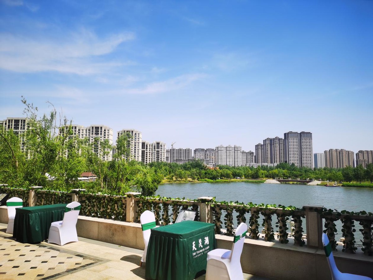 天茂湖一线湖景别墅,天茂湖航拍