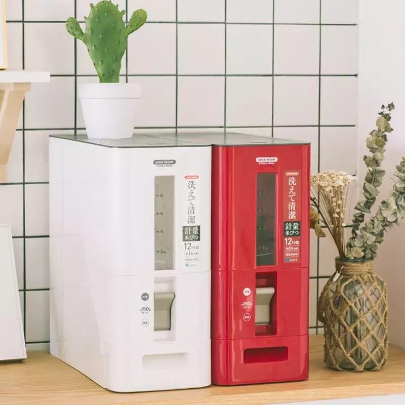 橱柜里放碗,放在橱柜里哪款米桶好用