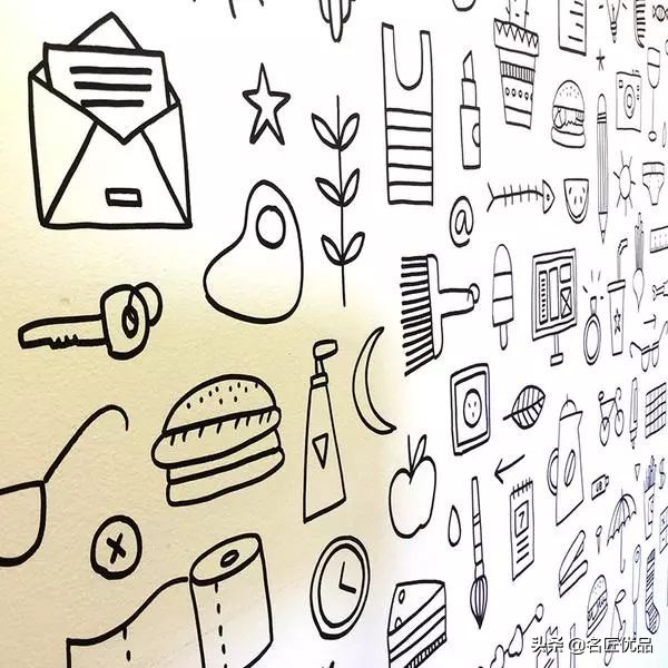 墙壁简单又好看的墙绘,手绘高级感墙面