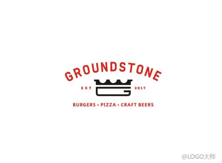 汉堡logo背景设计效果图,汉堡LOGO设计