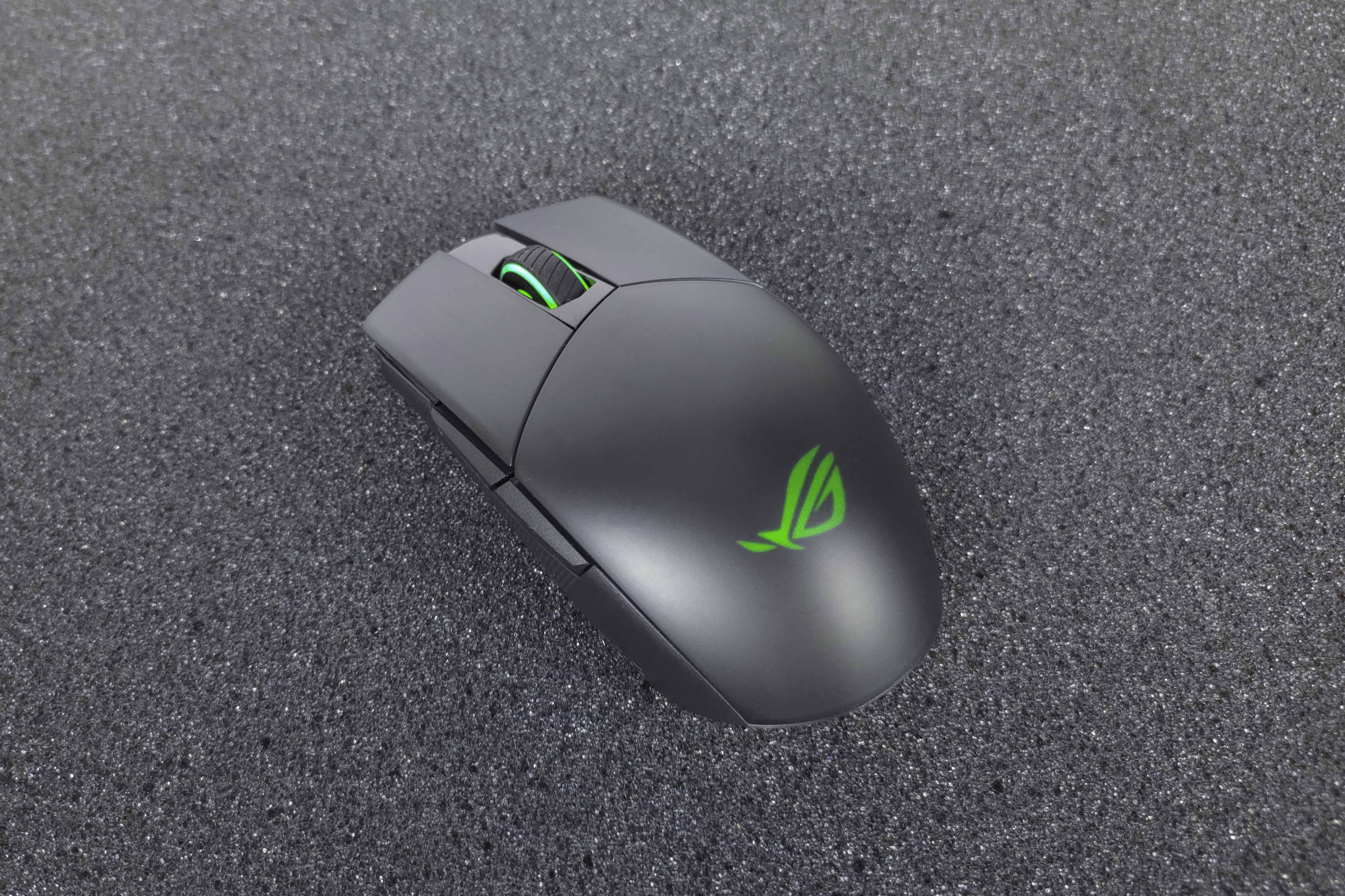 rog影刃2无线版鼠标拆解评测,rog月曜白影刃2鼠标测评