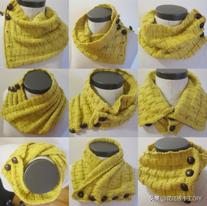 毛线编织围脖花样教程,毛线套头围脖编织教程