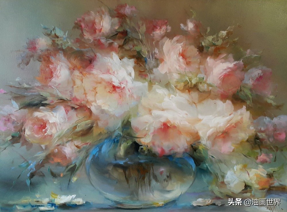 这画家绝对拥有绘画的魔力，把花束画得如此之美