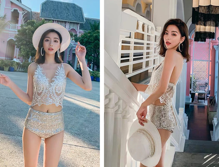 海滩泳衣清爽又时髦,海边度假必备沙滩裙泳衣