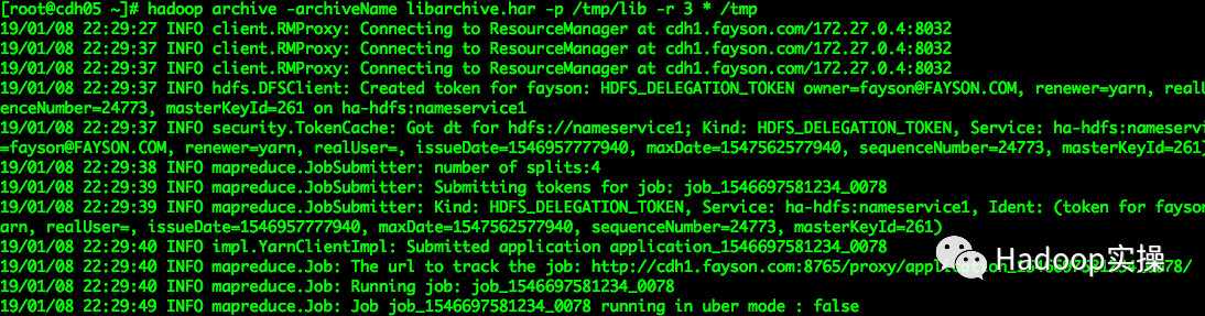 0508-如何使用Hadoop的Archive处理小文件