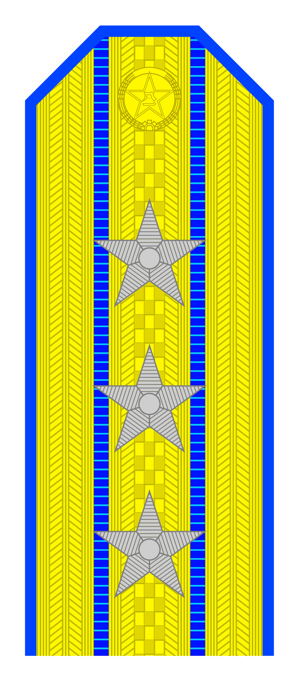 50年代解放军军衔肩章图解,55式上将军衔肩章