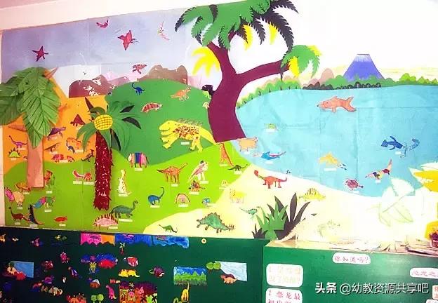 幼师环创主题墙恐龙,幼师大班主题墙图片大全