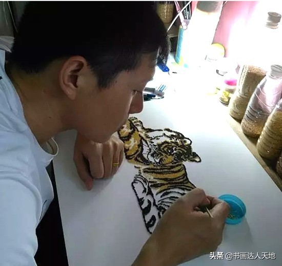 做五谷手工画需要什么豆子,儿童手工制作五谷杂粮贴画