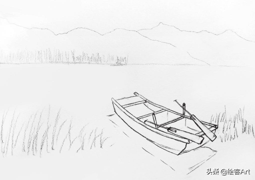 炭笔如何一笔画出渐变绘画技巧,炭笔风景教学