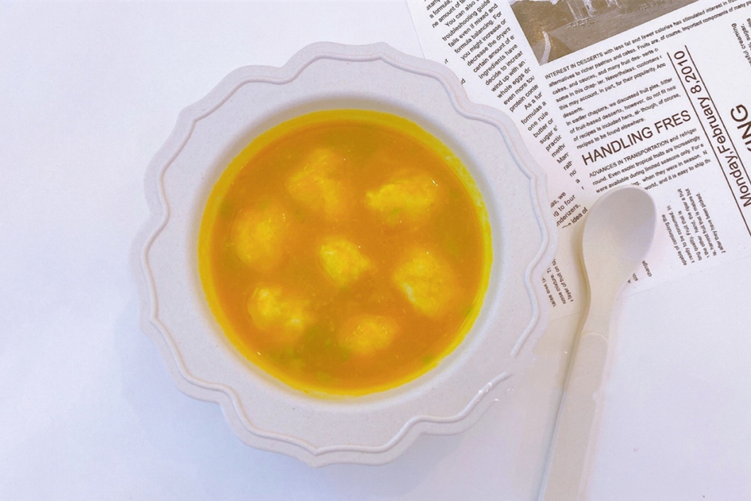 无蛋版丸子汤辅食,宝宝素丸子汤