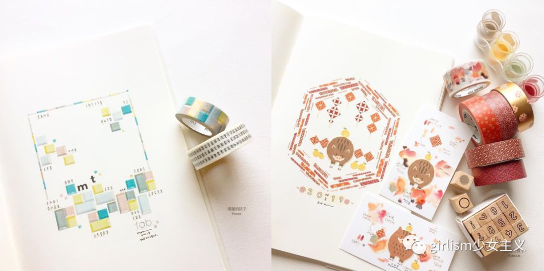 少女色系手帐素材,少女风格简单手帐教程用贴纸