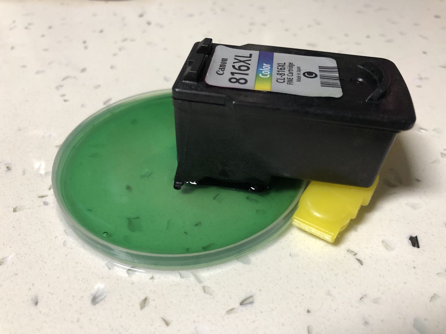 打印机彩色墨盒喷头漏墨,喷墨打印机外置墨盒断墨怎么处理