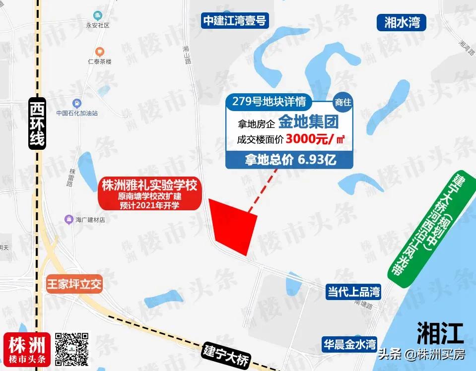 株洲市天元区1亿元拿地,株洲水竹湖片区最新拿地